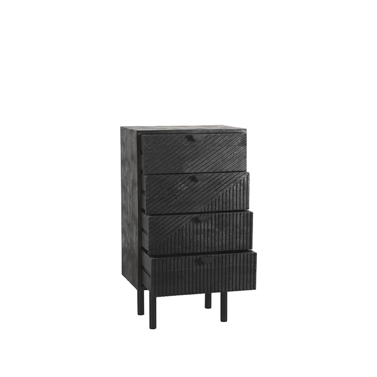 Ladekast Cotia - Zwart - Mangohout afbeelding 2  Ladekast Cotia - Zwart - Mangohout afbeelding 2