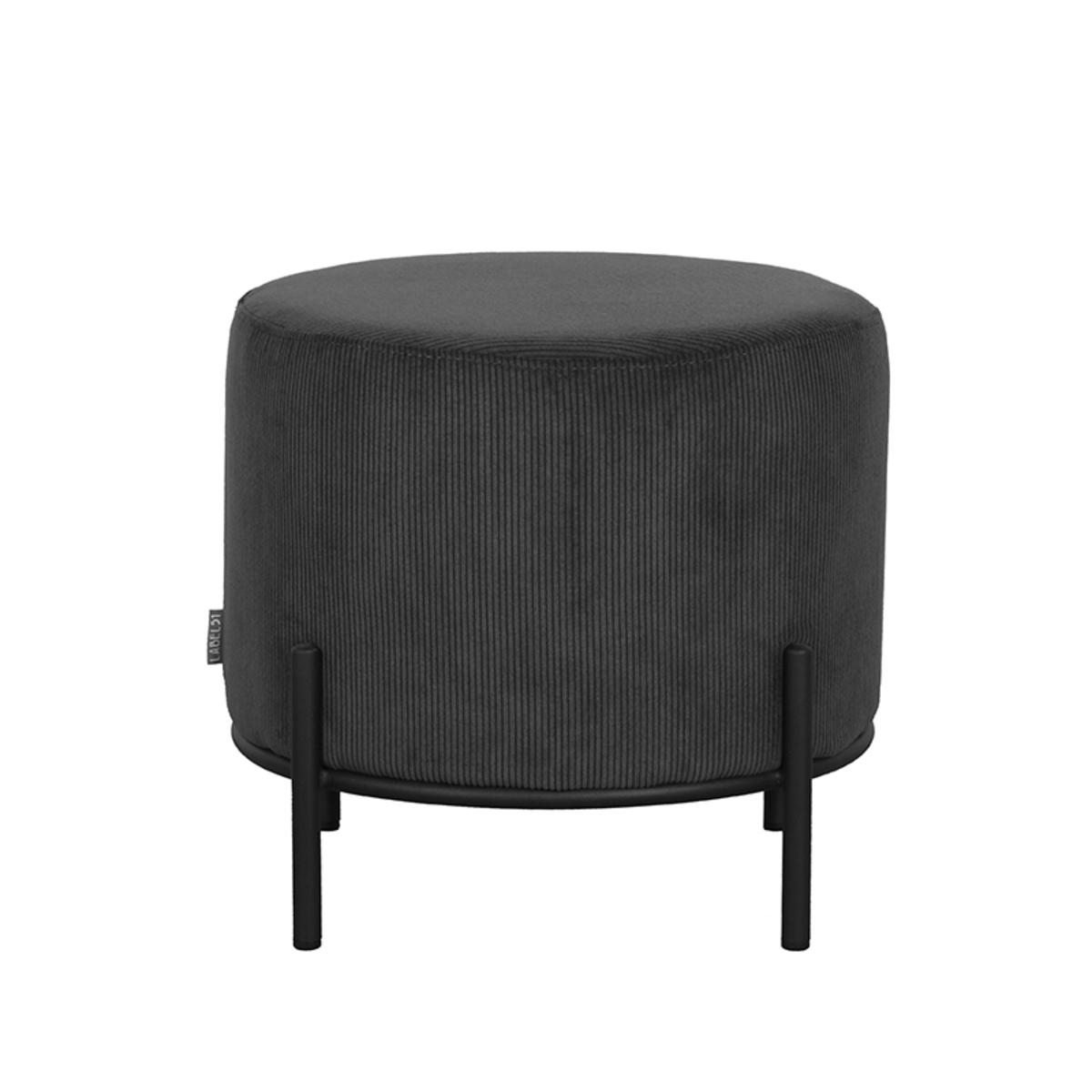  Poef Troy - Antraciet - Ribcord afbeelding 2
