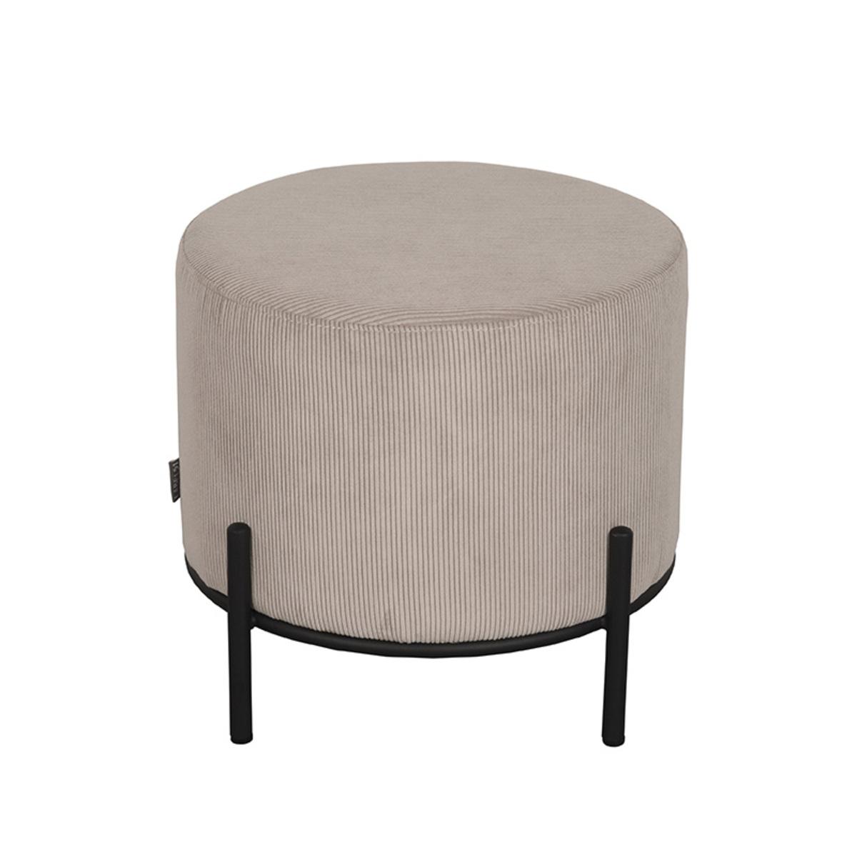 Poef Troy - Naturel - Ribcord afbeelding 2