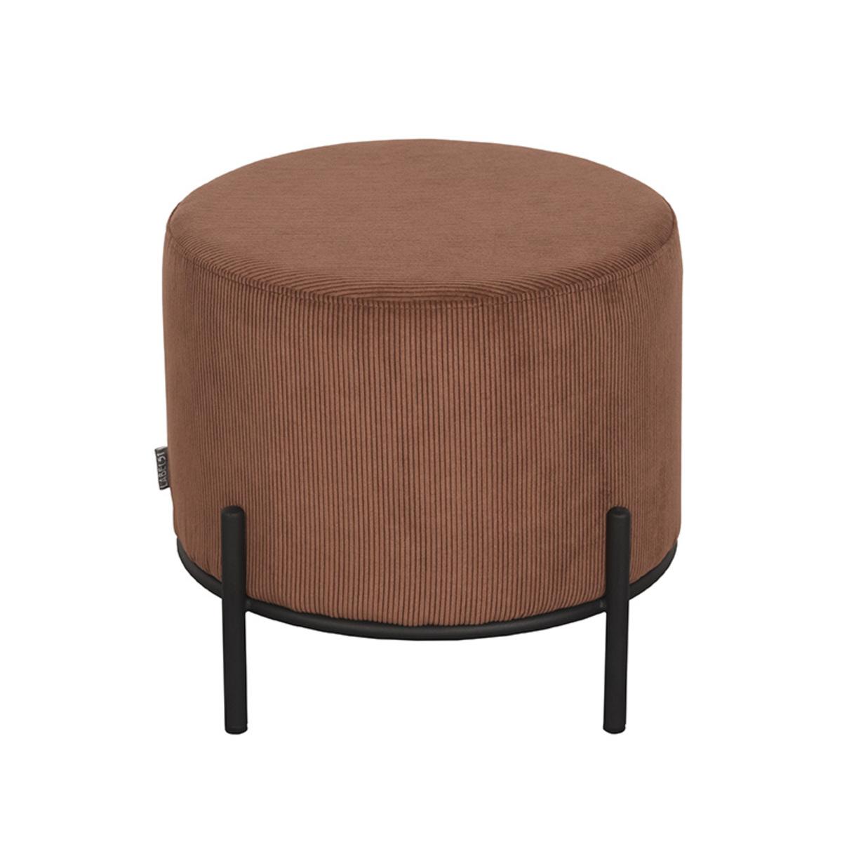  Poef Troy - Rust - Velours afbeelding 1