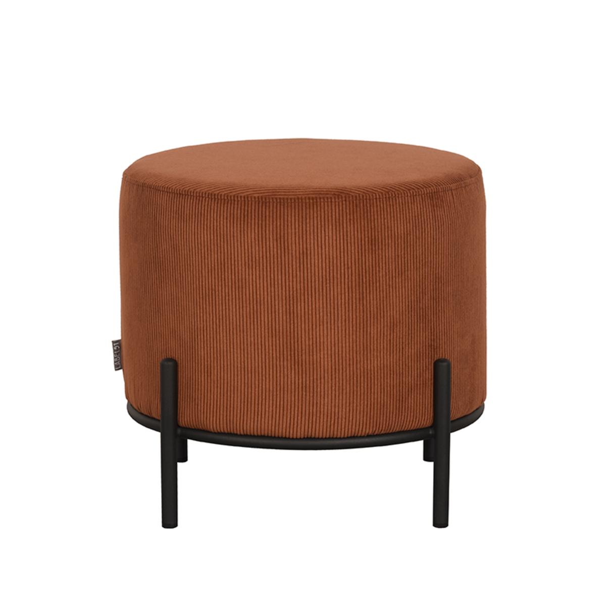  Poef Troy - Rust - Velours afbeelding 2