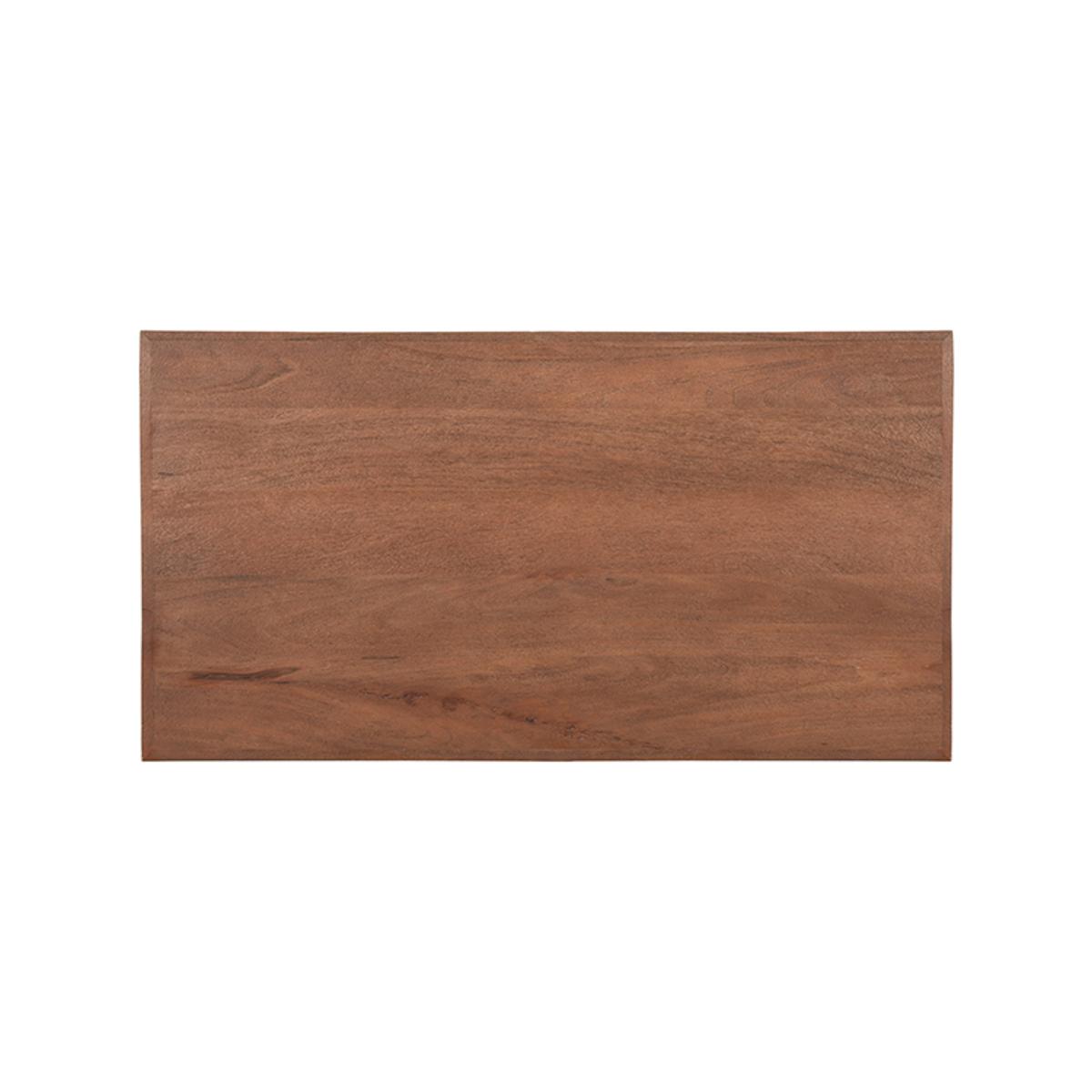 Eetkamertafel Tafelblad Straight Edge - Espresso - Mangohout - 120 cm afbeelding 1
