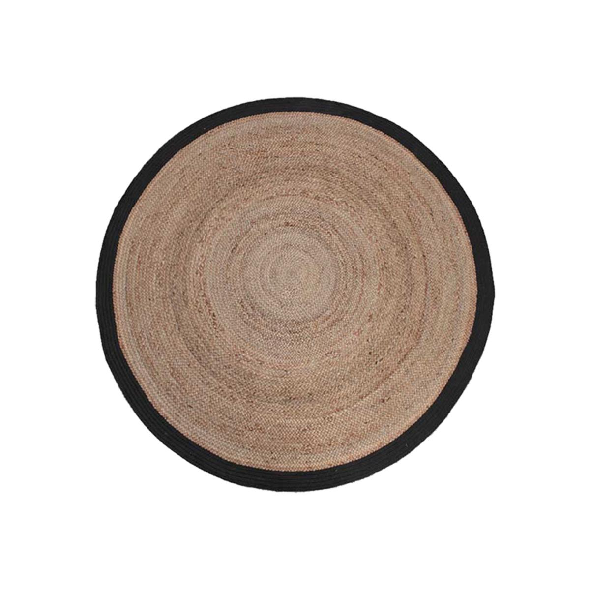  Vloerkleed Jute - Zwart - Jute - 120 cm afbeelding 1