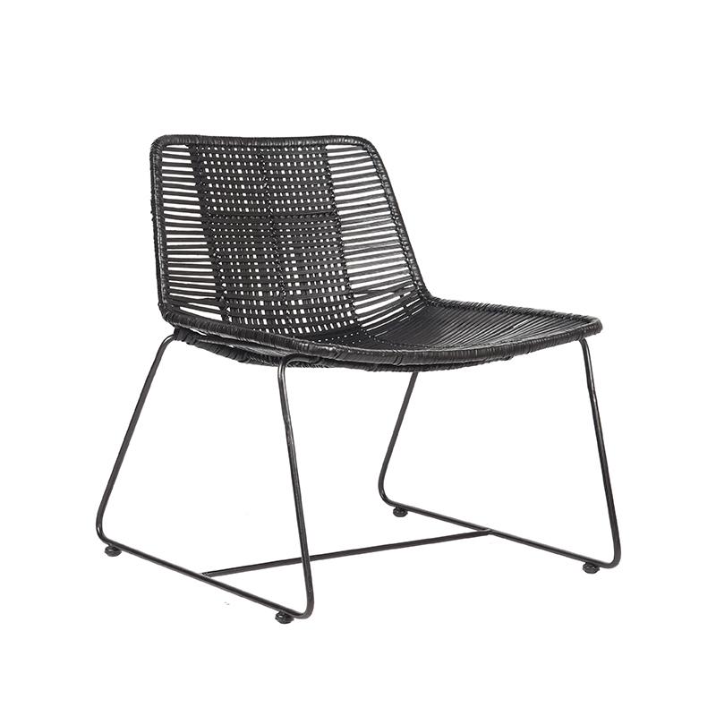  Fauteuil Jax - Zwart - Rotan afbeelding 1