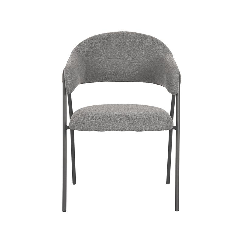 Eetkamerstoel Lowen - Grijs - Boucle afbeelding 2  Eetkamerstoel Lowen - Grijs - Boucle afbeelding 2