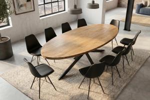 Ovale tafel mangohout 240 cm