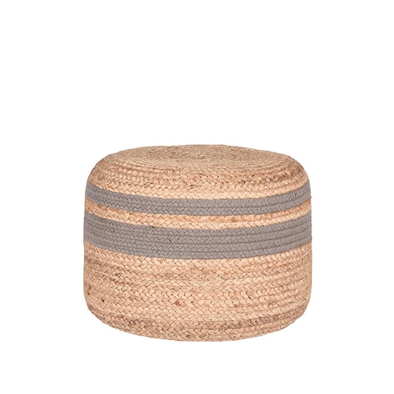  Poef Jute - Grijs - Jute afbeelding 1