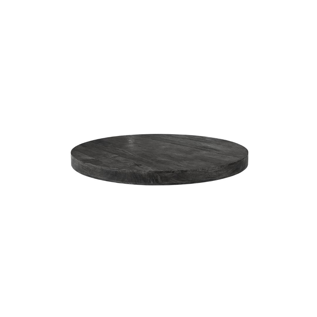  Eetkamertafel Tafelblad Straight Edge - Espresso - Mangohout - 70 cm - Rond afbeelding 1