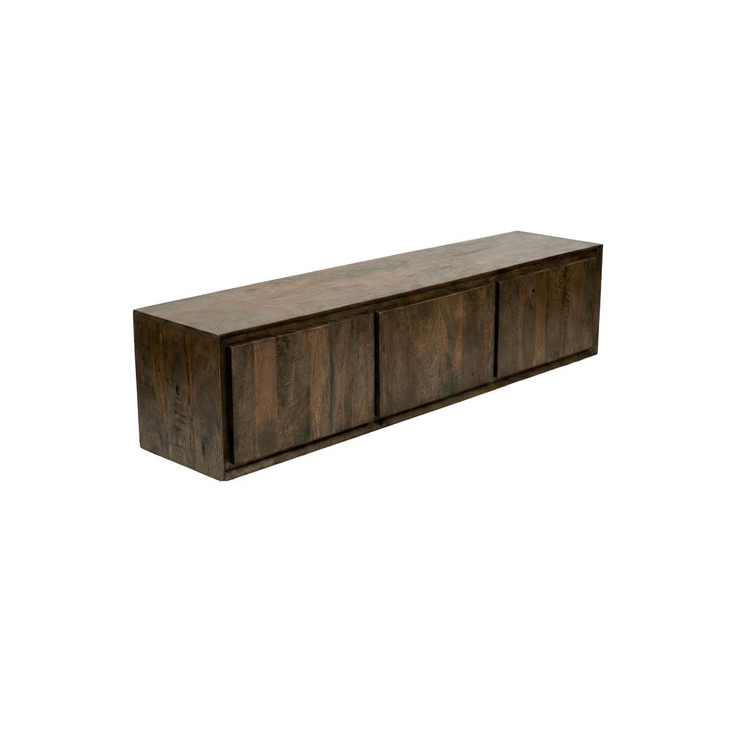  Tv-meubel Nori - Espresso - Mangohout - 160 cm afbeelding 1