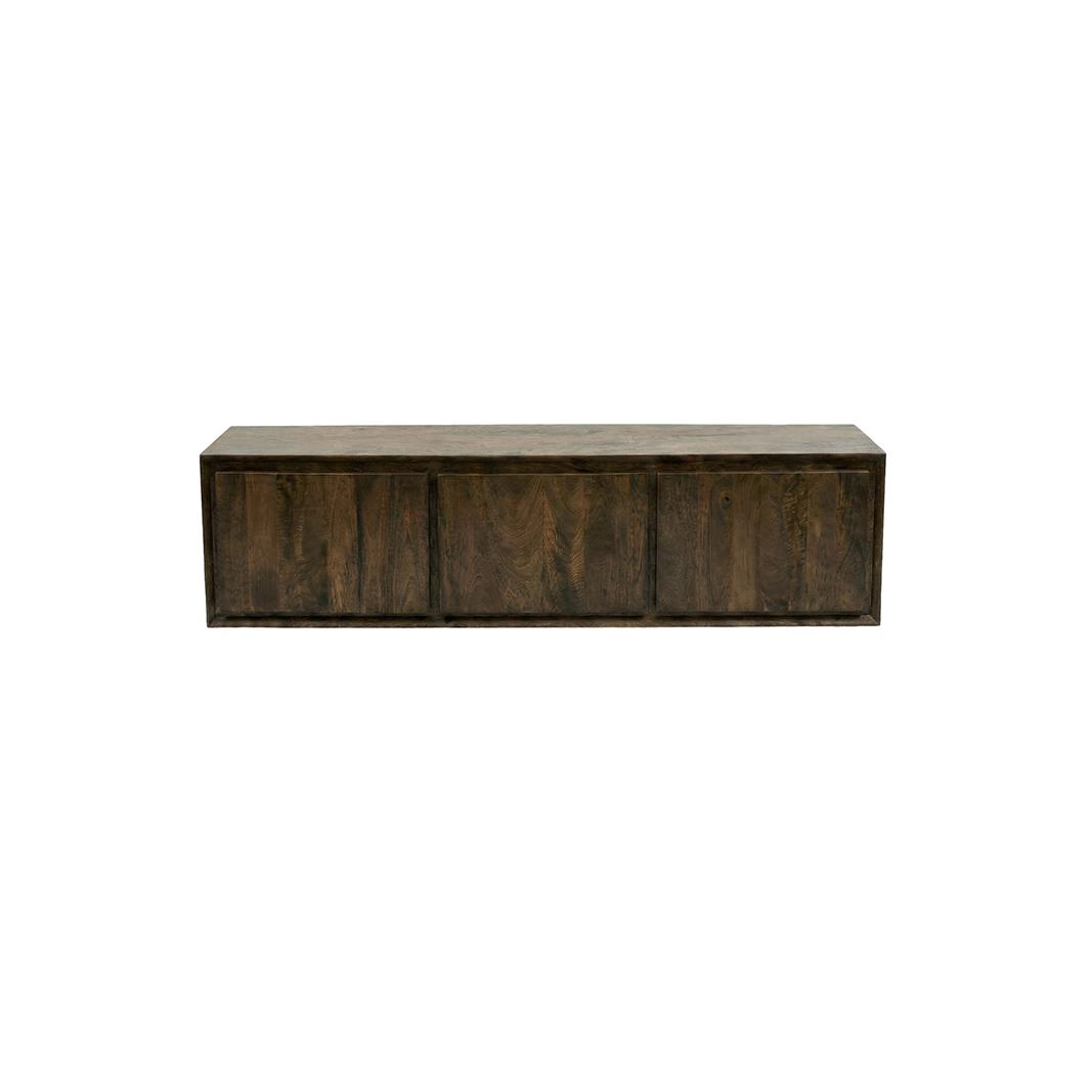  Tv-meubel Nori - Espresso - Mangohout - 160 cm afbeelding 2