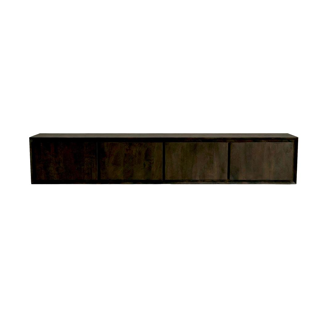  Tv-meubel Nori - Espresso - Mangohout - 220 cm afbeelding 2