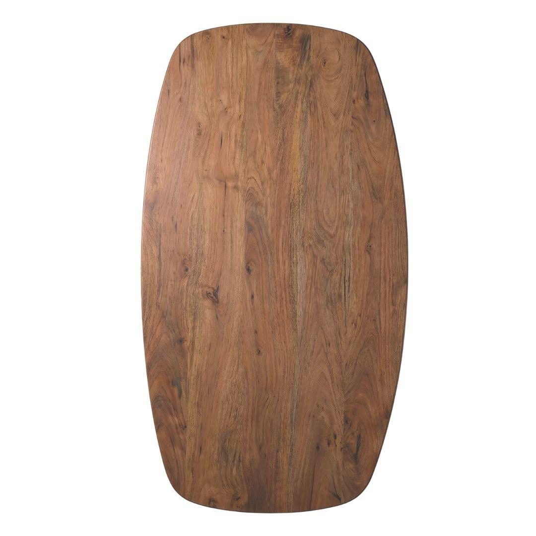  Eetkamertafel Tafelblad Deens Ovaal - Nature Smooth - Mangohout - 240 cm - Deens Ovaal afbeelding 2
