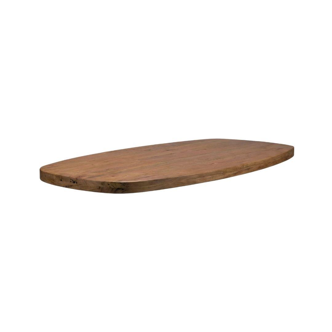  Eetkamertafel Tafelblad Deens Ovaal - Nature Smooth - Mangohout - 160 cm - Deens Ovaal afbeelding 1