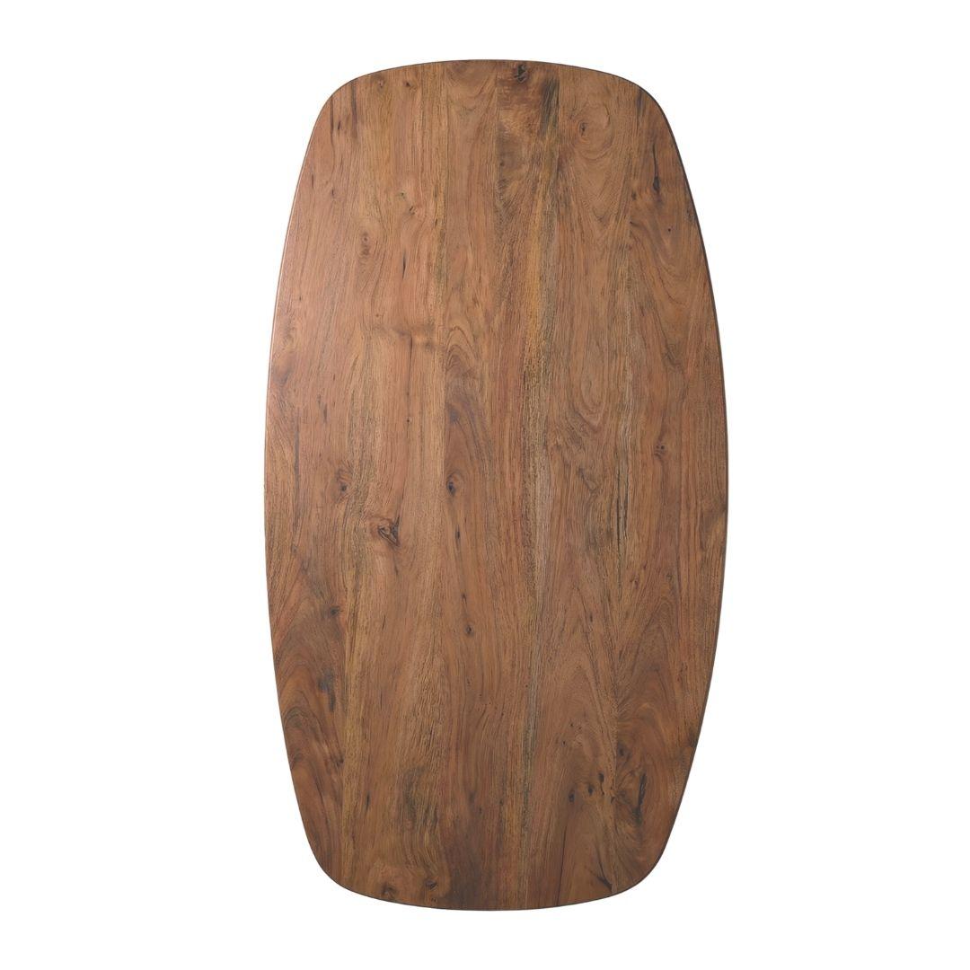  Eetkamertafel Tafelblad Deens Ovaal - Nature Smooth - Mangohout - 220 cm - Deens Ovaal afbeelding 2