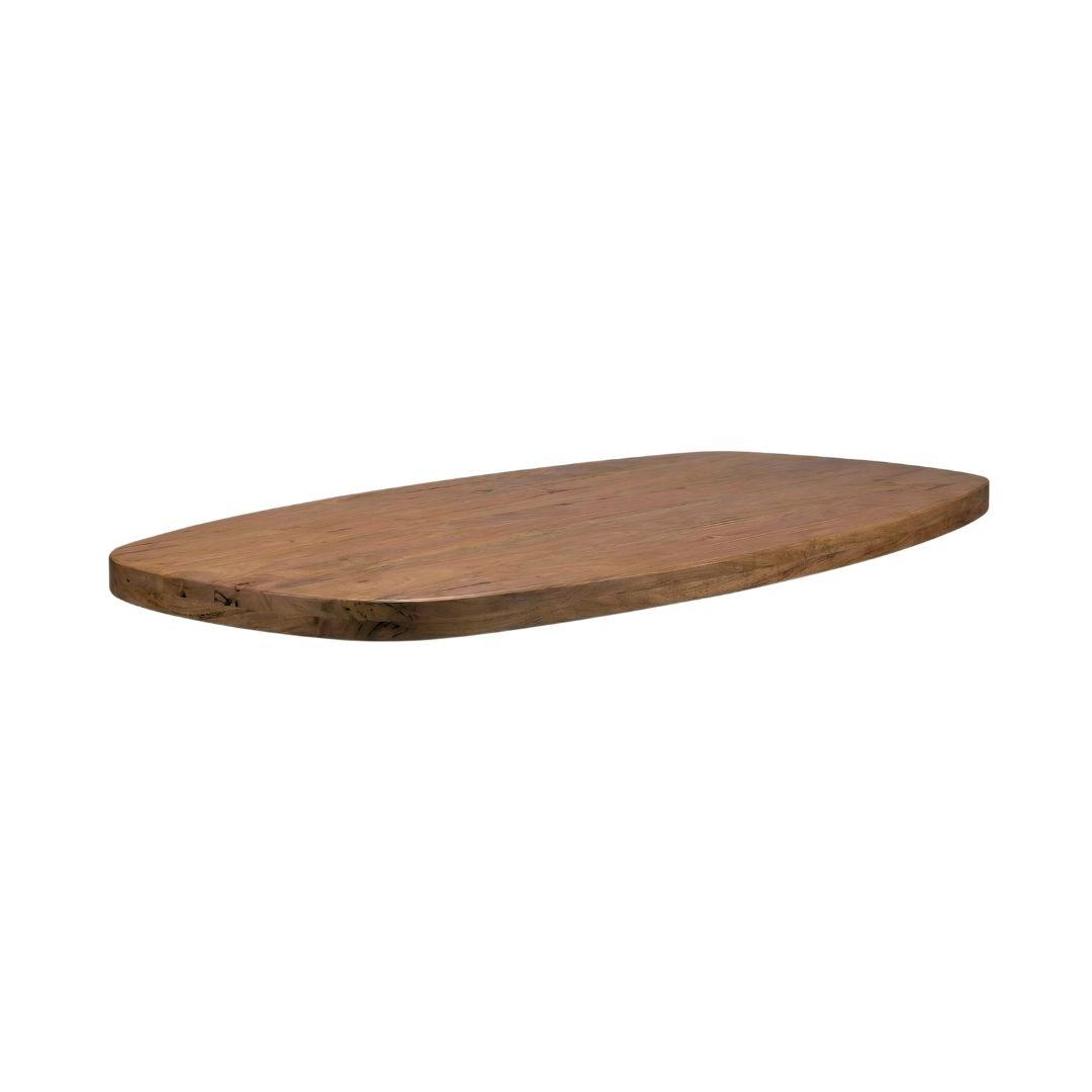  Eetkamertafel Tafelblad Deens Ovaal - Nature Smooth - Mangohout - 180 cm - Deens Ovaal afbeelding 1
