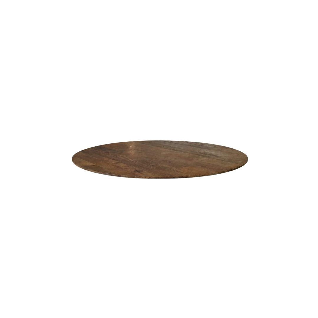  Eetkamertafel Tafelblad Sloppy Edge - Espresso - Mangohout - 110 cm - Rond Sloppy afbeelding 1