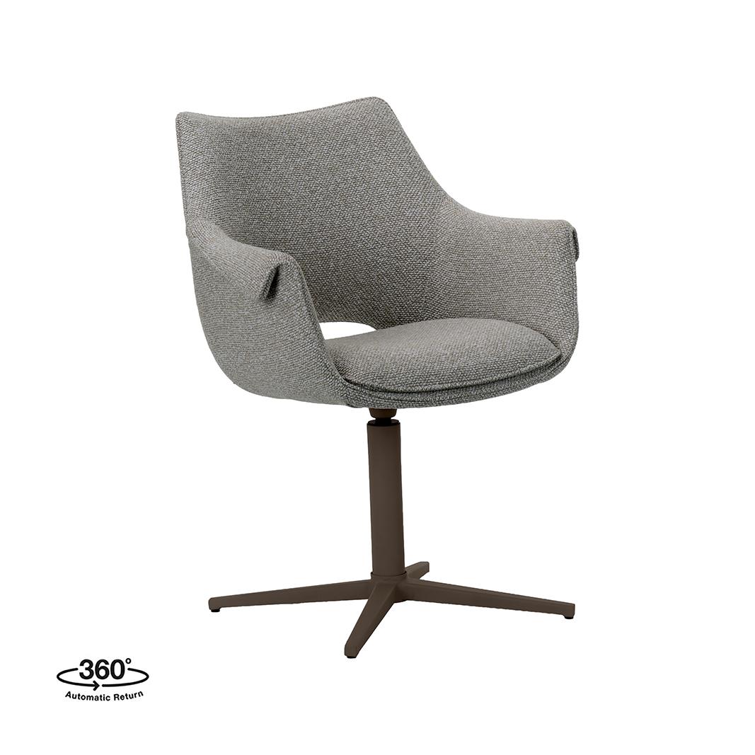  Eetkamerstoel Nozomi - Mushroom - Royal Boucle - Brons Metalen Frame afbeelding 1