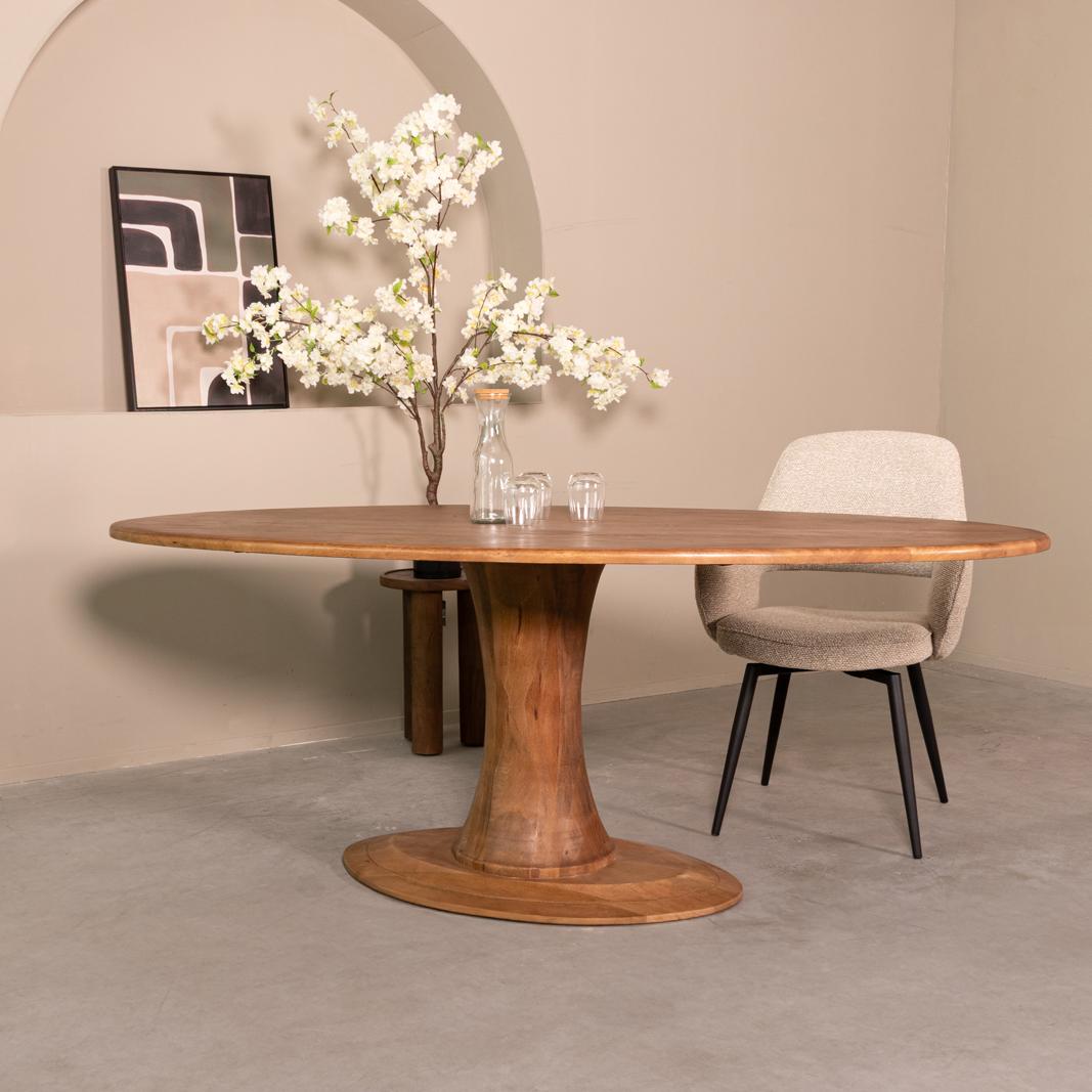  Eetkamertafel Craft - Nature Smooth - Mangohout - 200 cm - Ovaal afbeelding 1