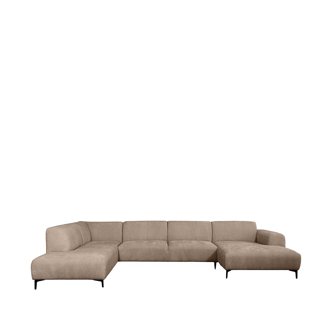  Hoekbank Merido - Taupe - Raven - Links Voorstaand afbeelding 1