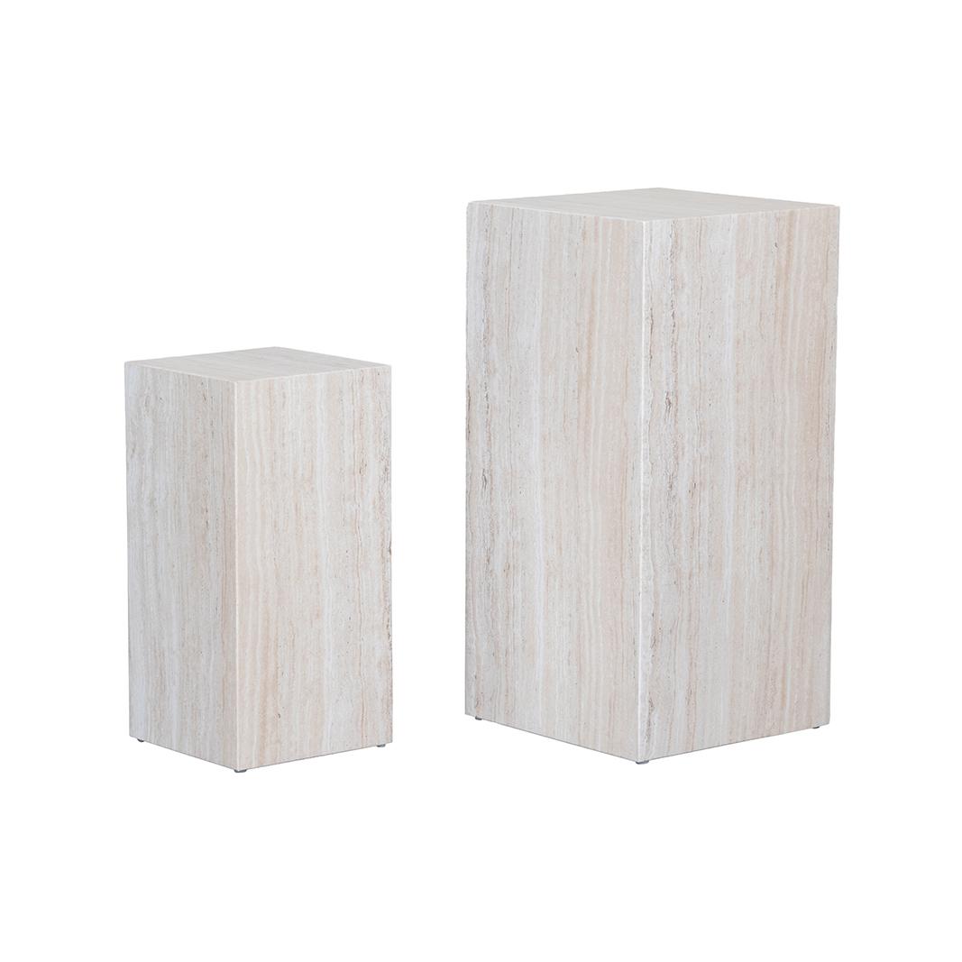  Salontafel Pedestal - Travertin - Travertin afbeelding 1