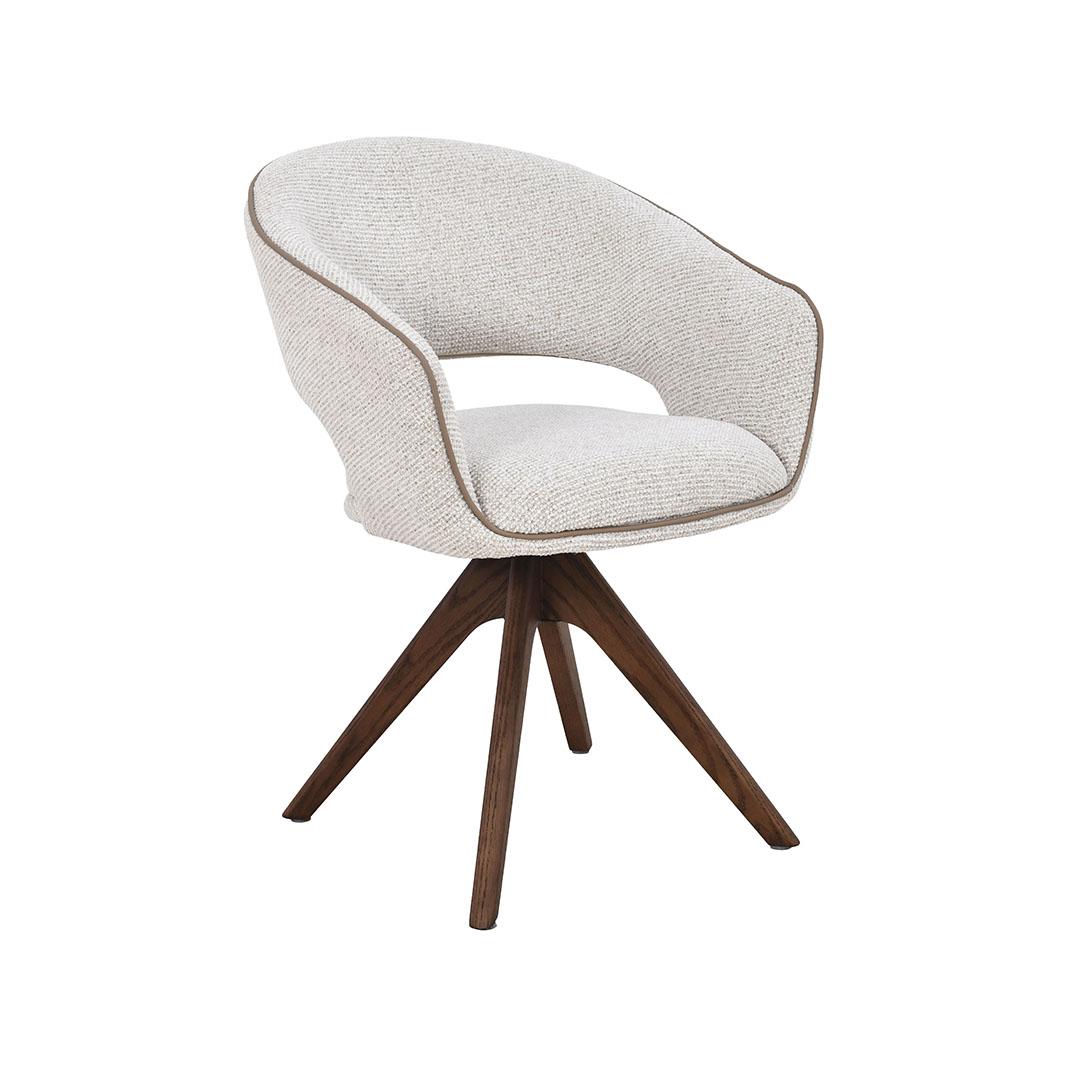  Eetkamerstoel Osuma - Naturel - Prestige - Walnoot Houten Frame afbeelding 1