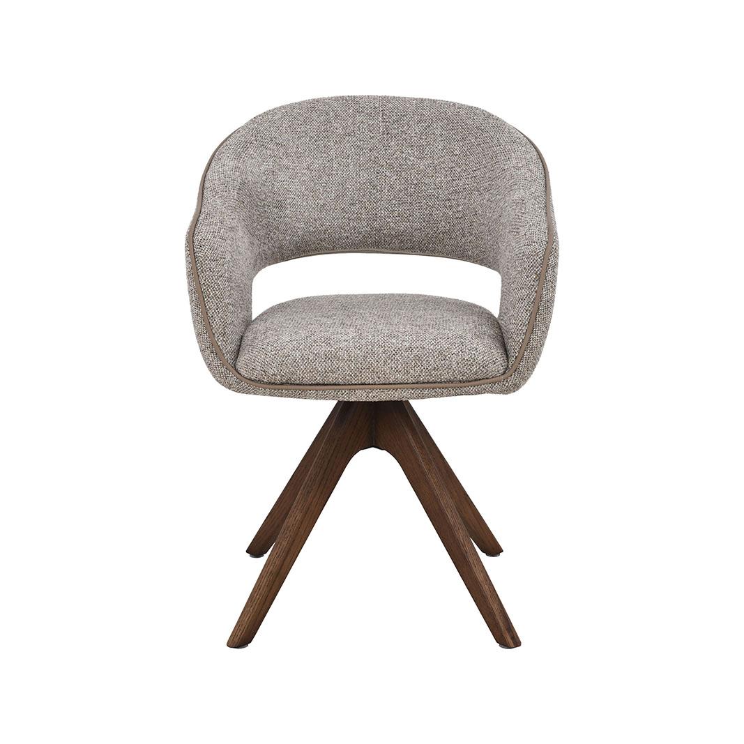  Eetkamerstoel Osuma - Beige - Prestige - Walnoot Houten Frame afbeelding 2