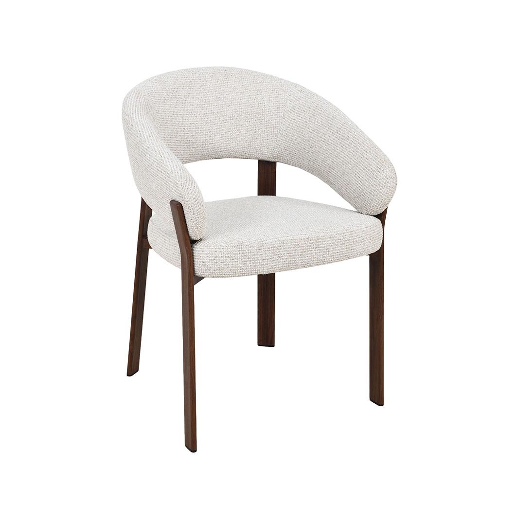  Eetkamerstoel Sato - Naturel - Prestige - Walnoot Houten Frame afbeelding 1