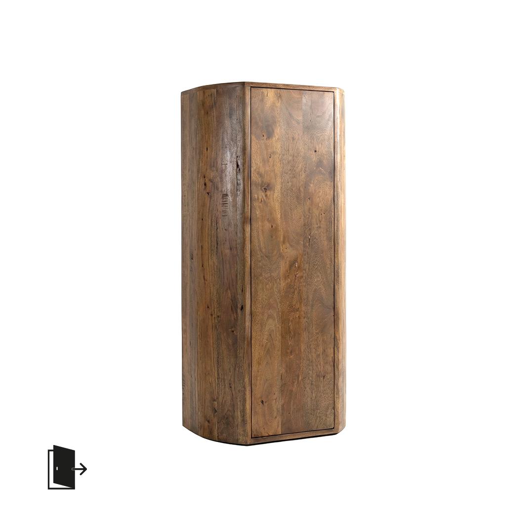  Bergkast Saya - Natural - Mangohout - 140 cm - Rechts afbeelding 1