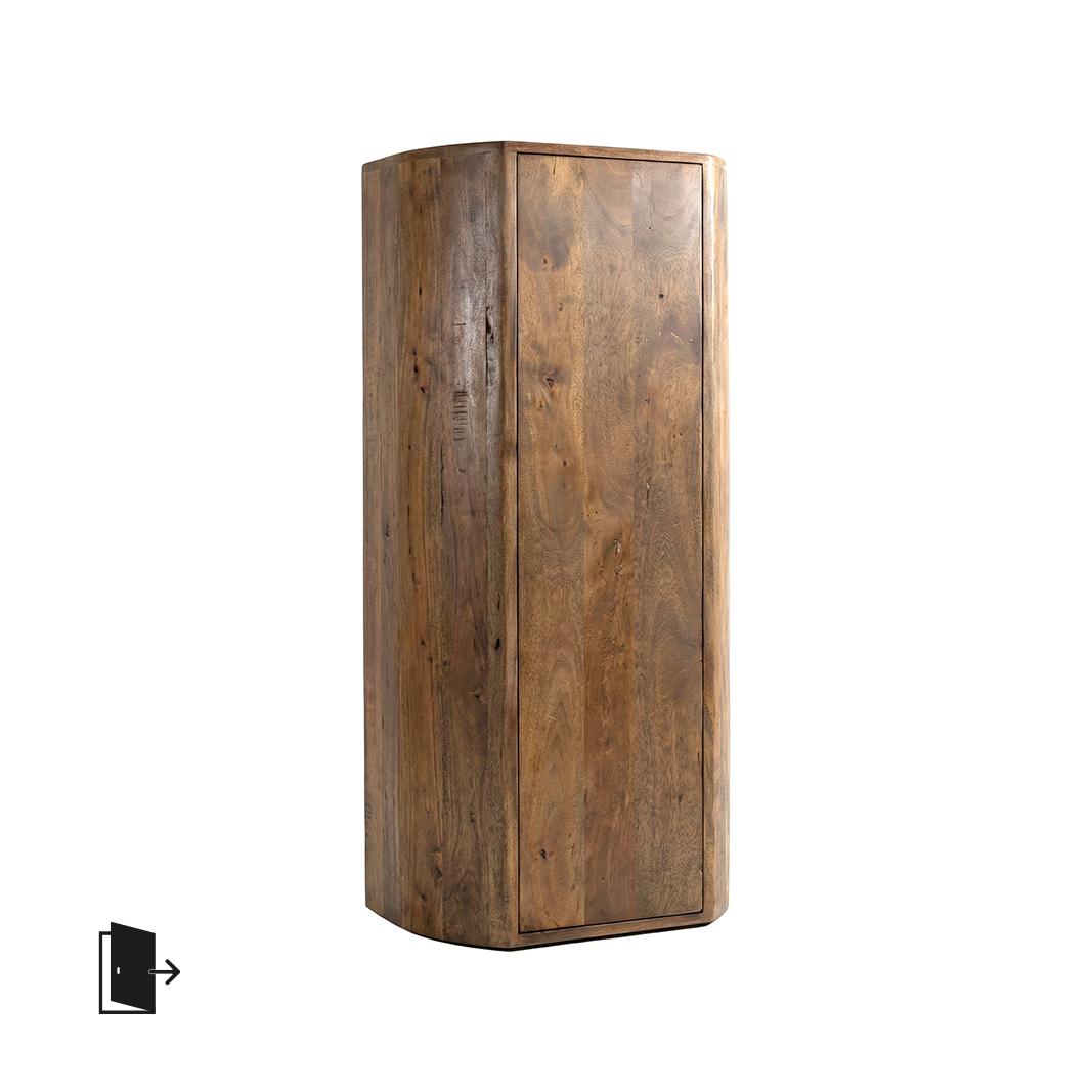  Bergkast Saya - Natural - Mangohout - 160 cm - Rechts afbeelding 1