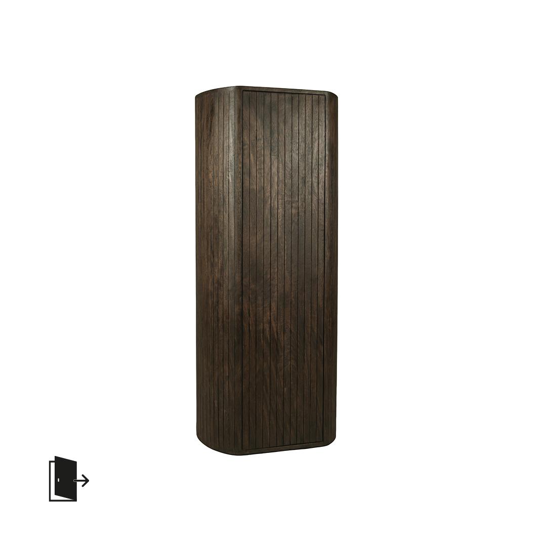  Bergkast Miya - Espresso - Mangohout - 140 cm - Rechts afbeelding 1