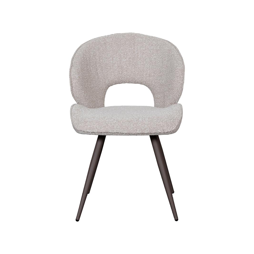  Eetkamerstoel Sakura - Naturel - Royal Boucle - Brons Metalen Frame afbeelding 2