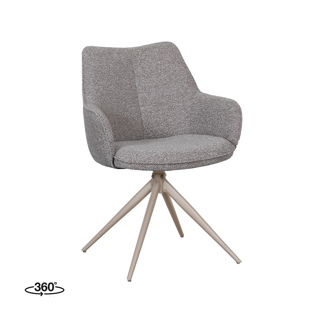  Eetkamerstoel Sawa - Mushroom - Royal Boucle afbeelding 1