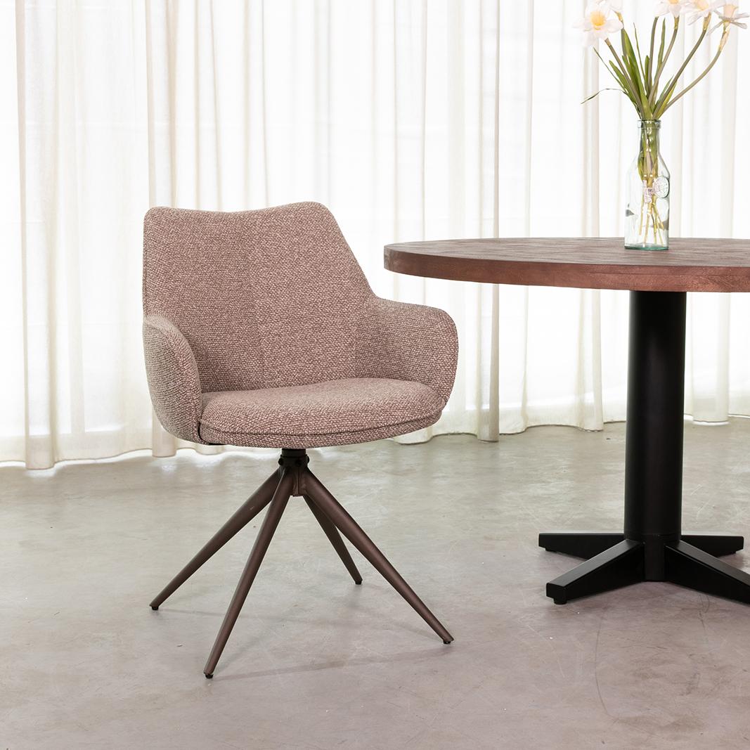 Eetkamerstoel Sawa - Mushroom - Royal Boucle afbeelding 1