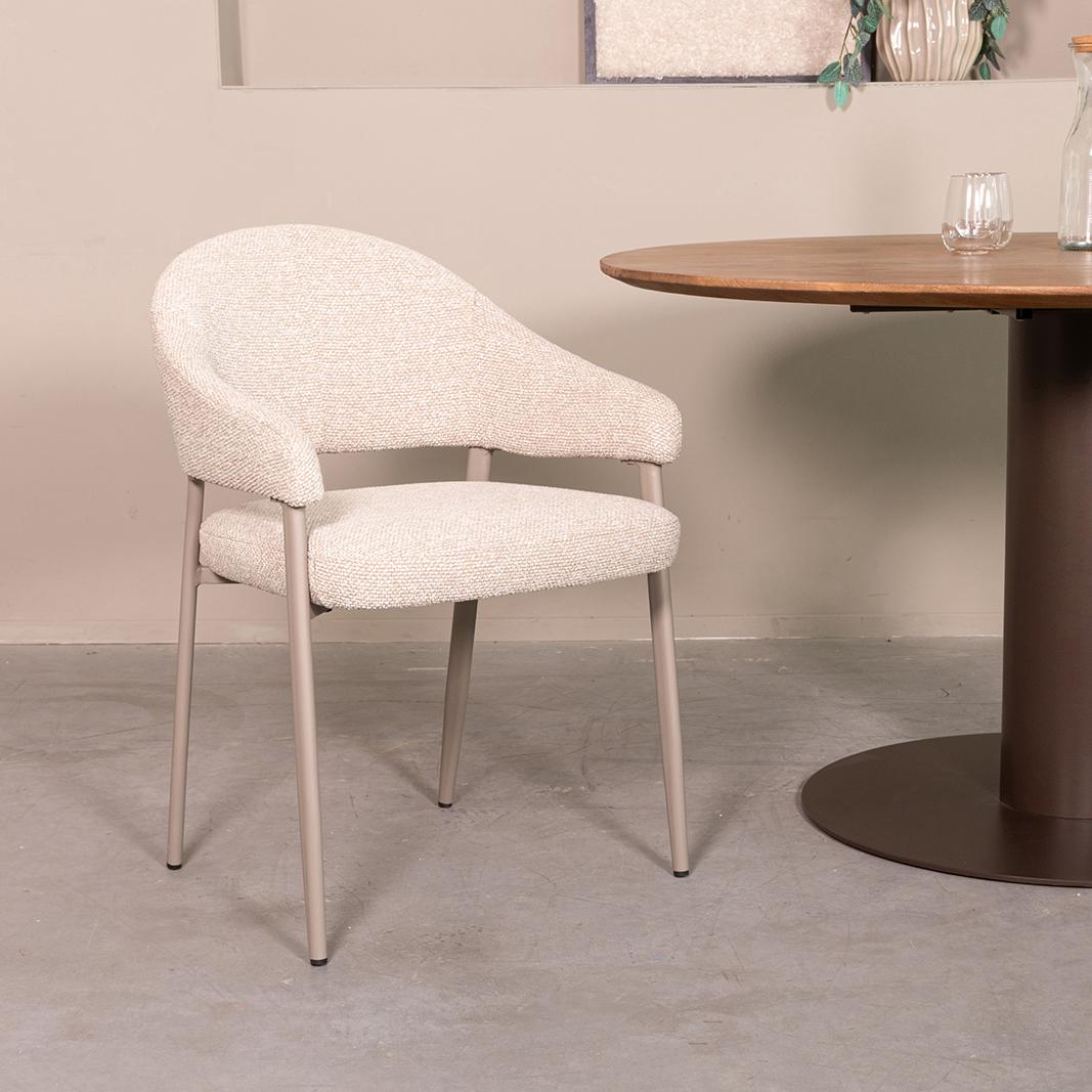  Eetkamerstoel Sora - Naturel - Royal Boucle afbeelding 1