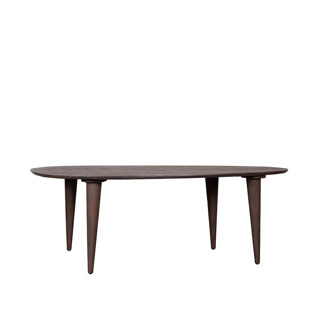  Eetkamertafel Fly - Espresso - Mangohout - 200 cm - Organisch afbeelding 2