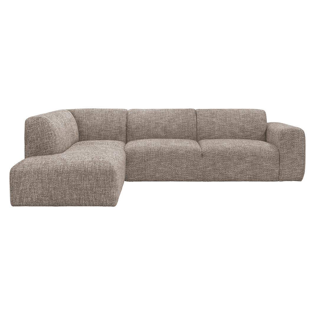  Hoekbank Verona - Taupe - Geweven - Links Voorstaand afbeelding 2