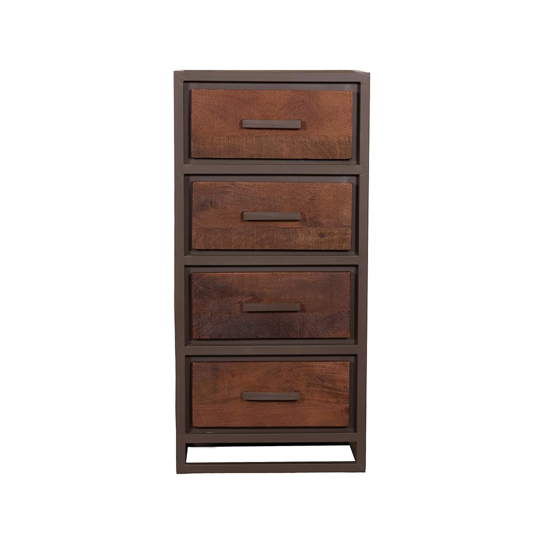  Ladekast Peru - Brown Espresso - Mangohout - 50 cm afbeelding 1