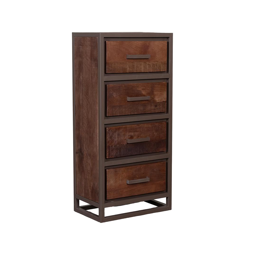  Ladekast Peru - Brown Espresso - Mangohout - 50 cm afbeelding 2