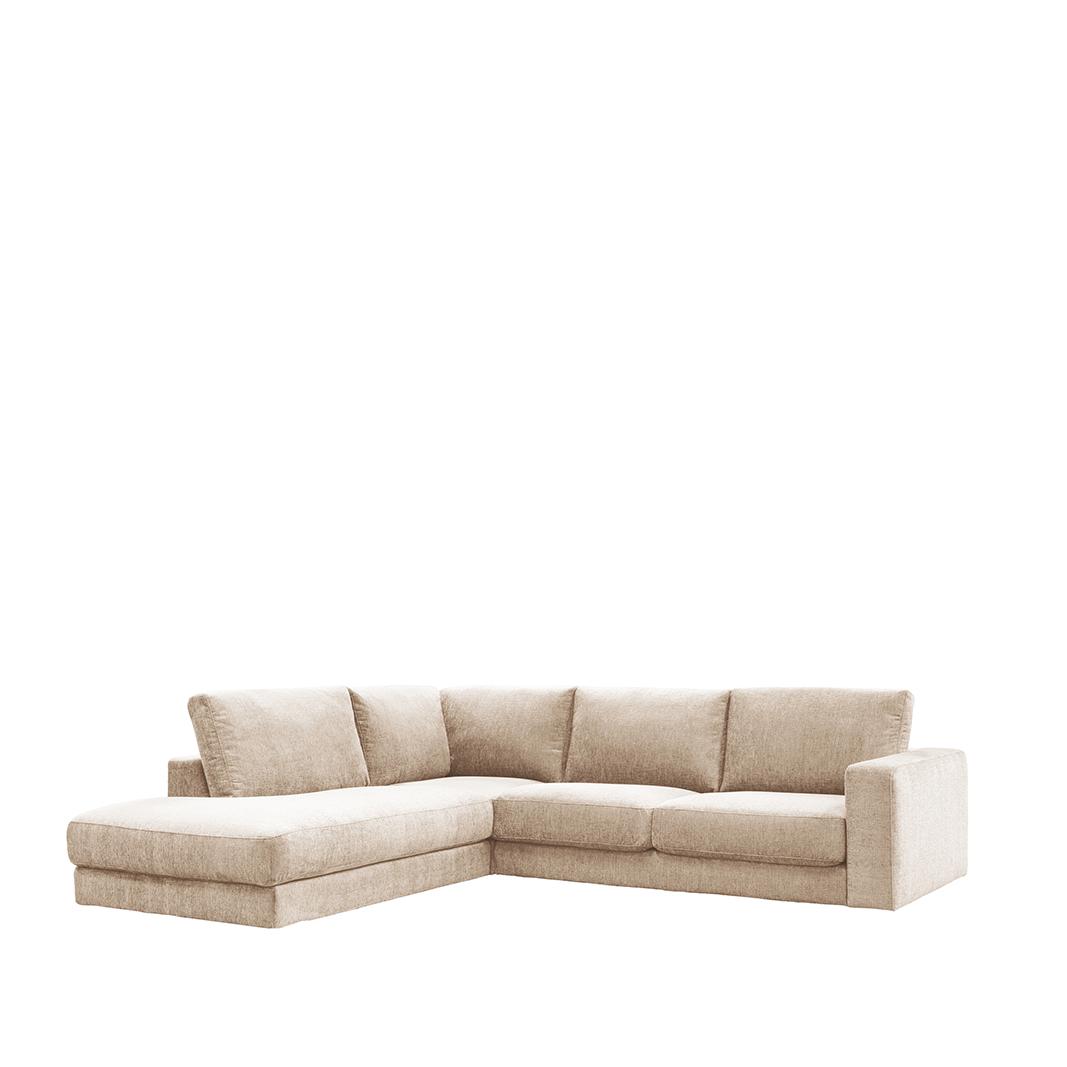  Hoekbank Valero - Naturel - Chenille - Links Voorstaand afbeelding 2