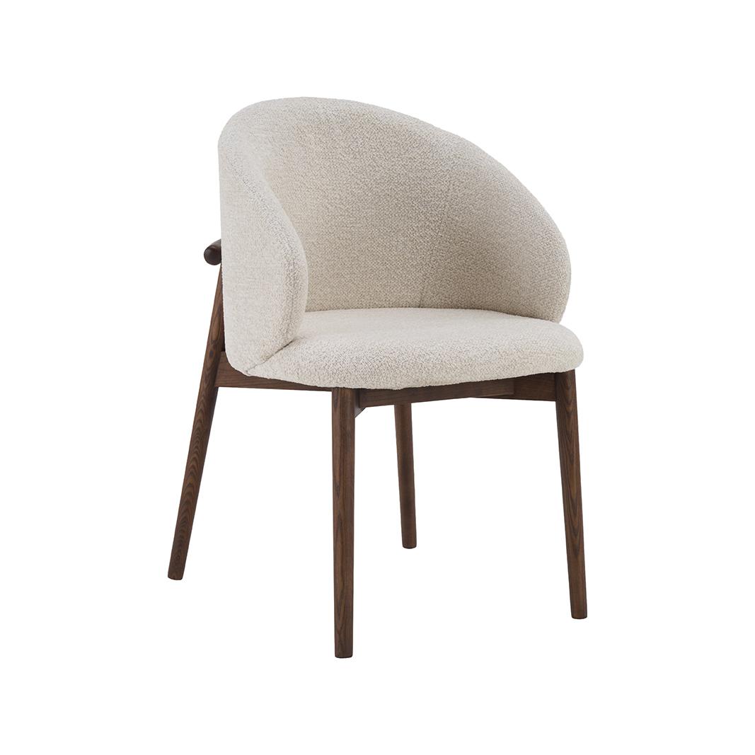  Eetkamerstoel Nagano - Naturel - Geweven - Walnoot Houten Frame afbeelding 1