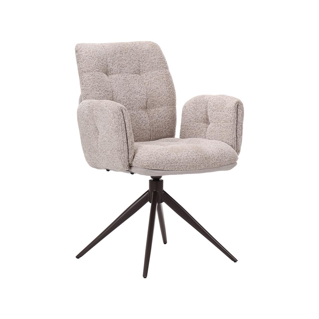  Eetkamerstoelen Unreal - Beige - Geweven afbeelding 2