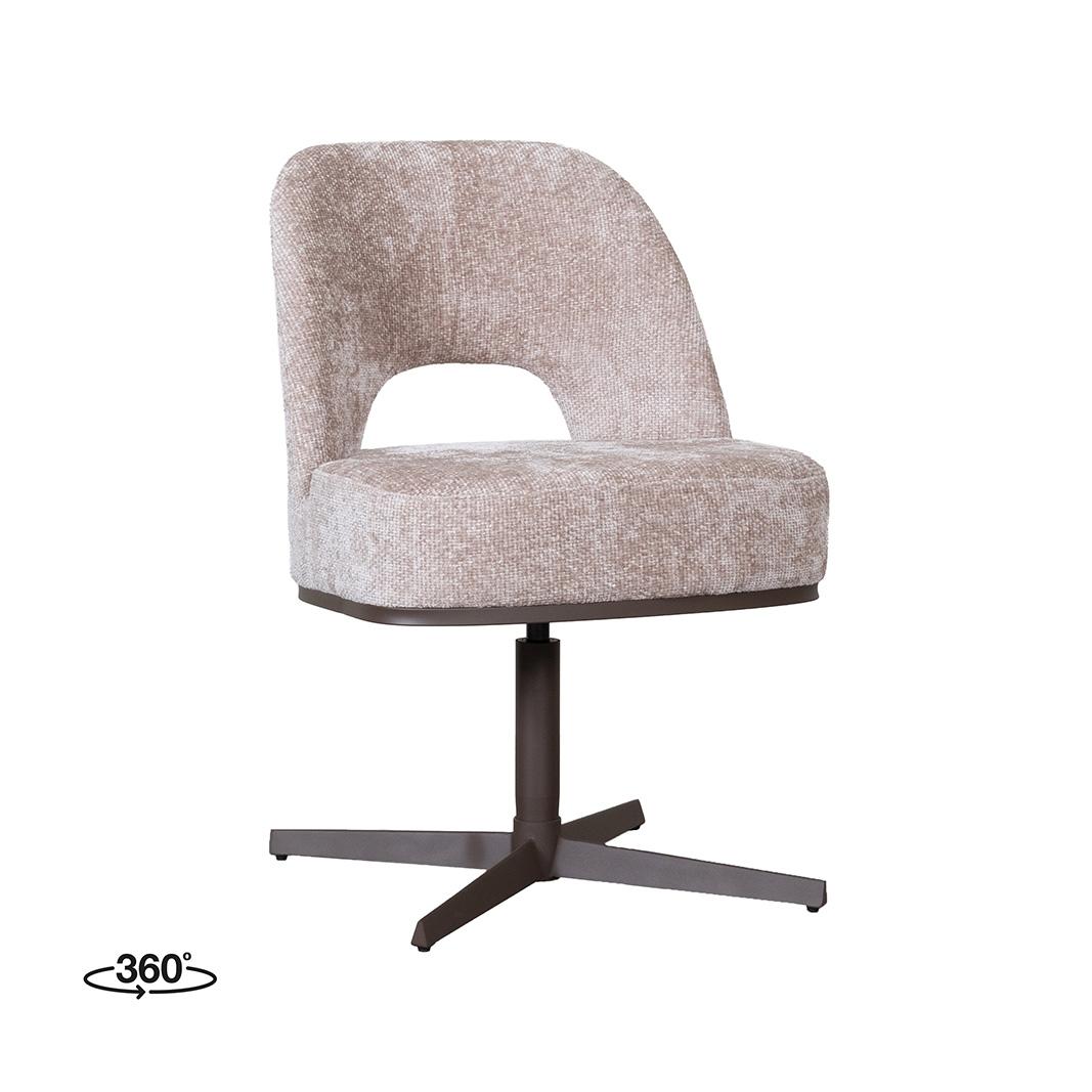  Eetkamerstoelen Port Grimaud - Naturel - Chenille afbeelding 1