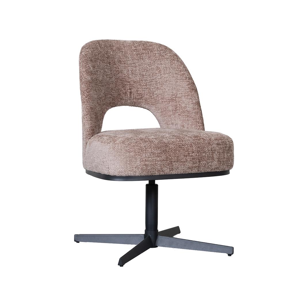  Eetkamerstoelen Port Grimaud - Taupe - Chenille afbeelding 2