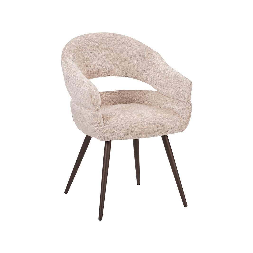  Eetkamerstoel Pia - Naturel - Chenille - One Size afbeelding 1