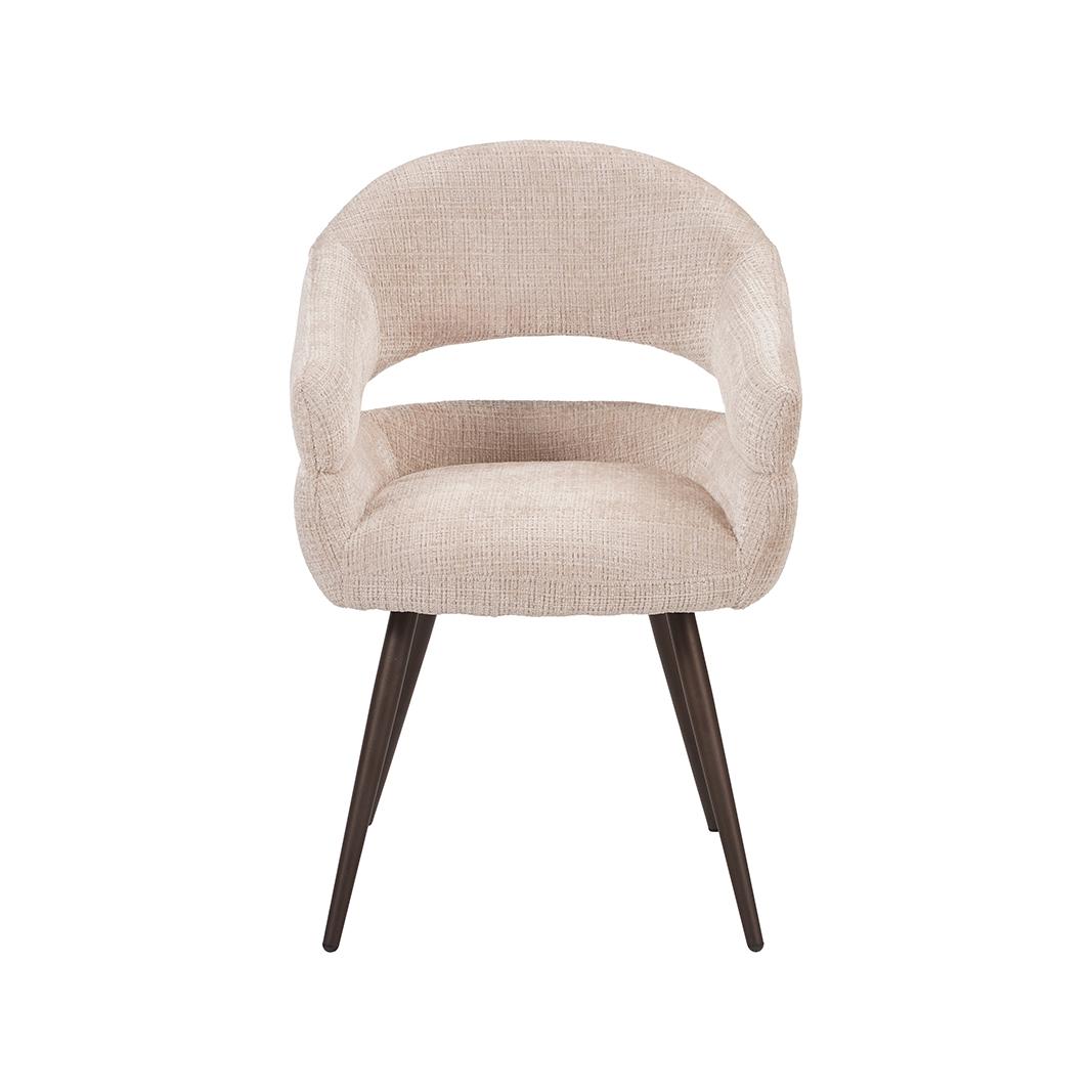  Eetkamerstoel Pia - Naturel - Chenille - One Size afbeelding 2