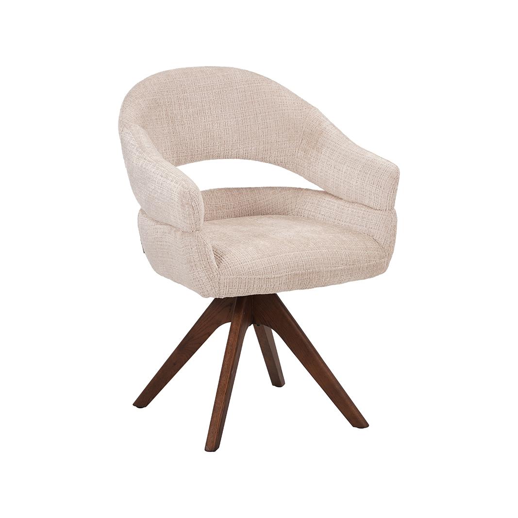  Eetkamerstoel Sofia - Naturel - Chenille - One Size afbeelding 2