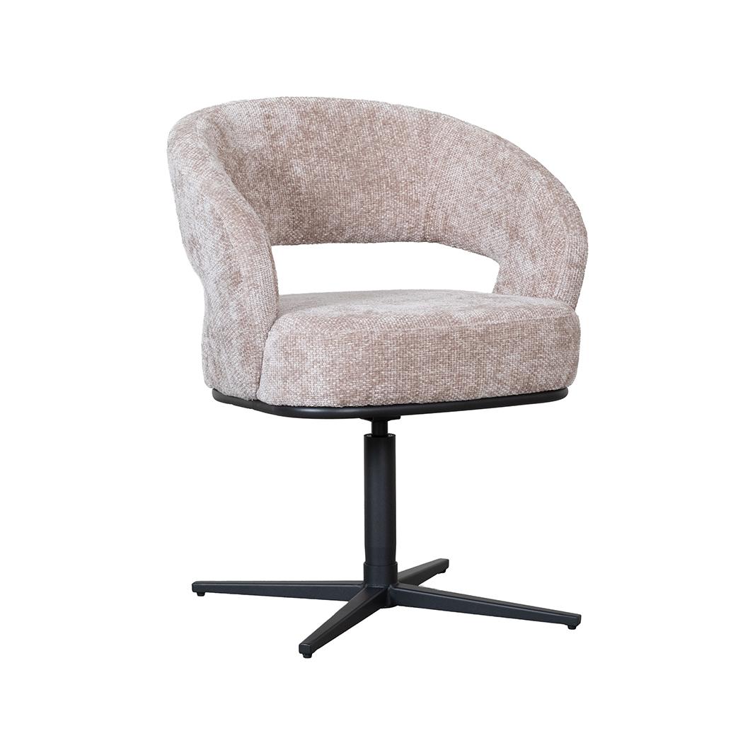  Eetkamerstoelen New York - Naturel - Chenille afbeelding 2