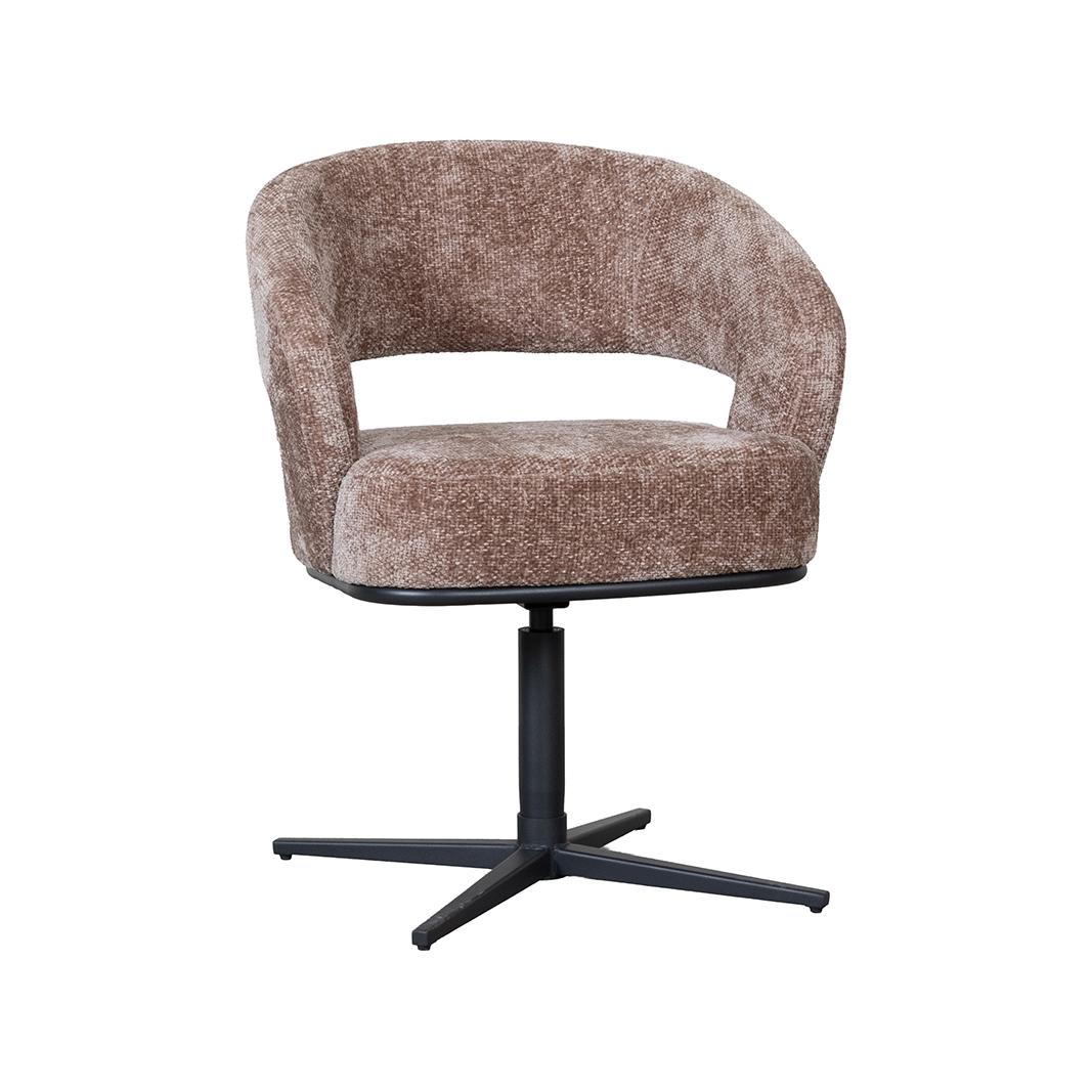  Eetkamerstoelen New York - Taupe - Chenille afbeelding 2