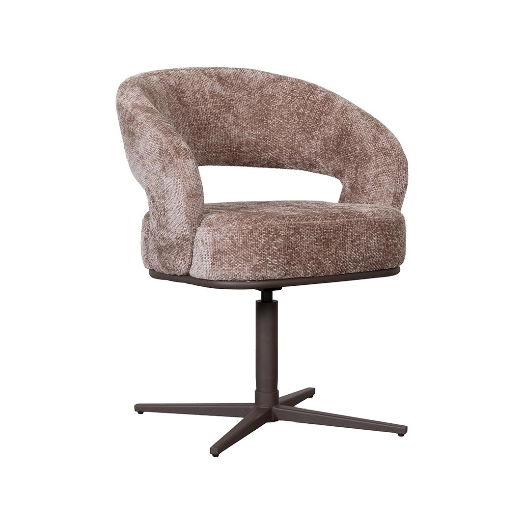  Eetkamerstoelen New York - Taupe - Chenille afbeelding 2