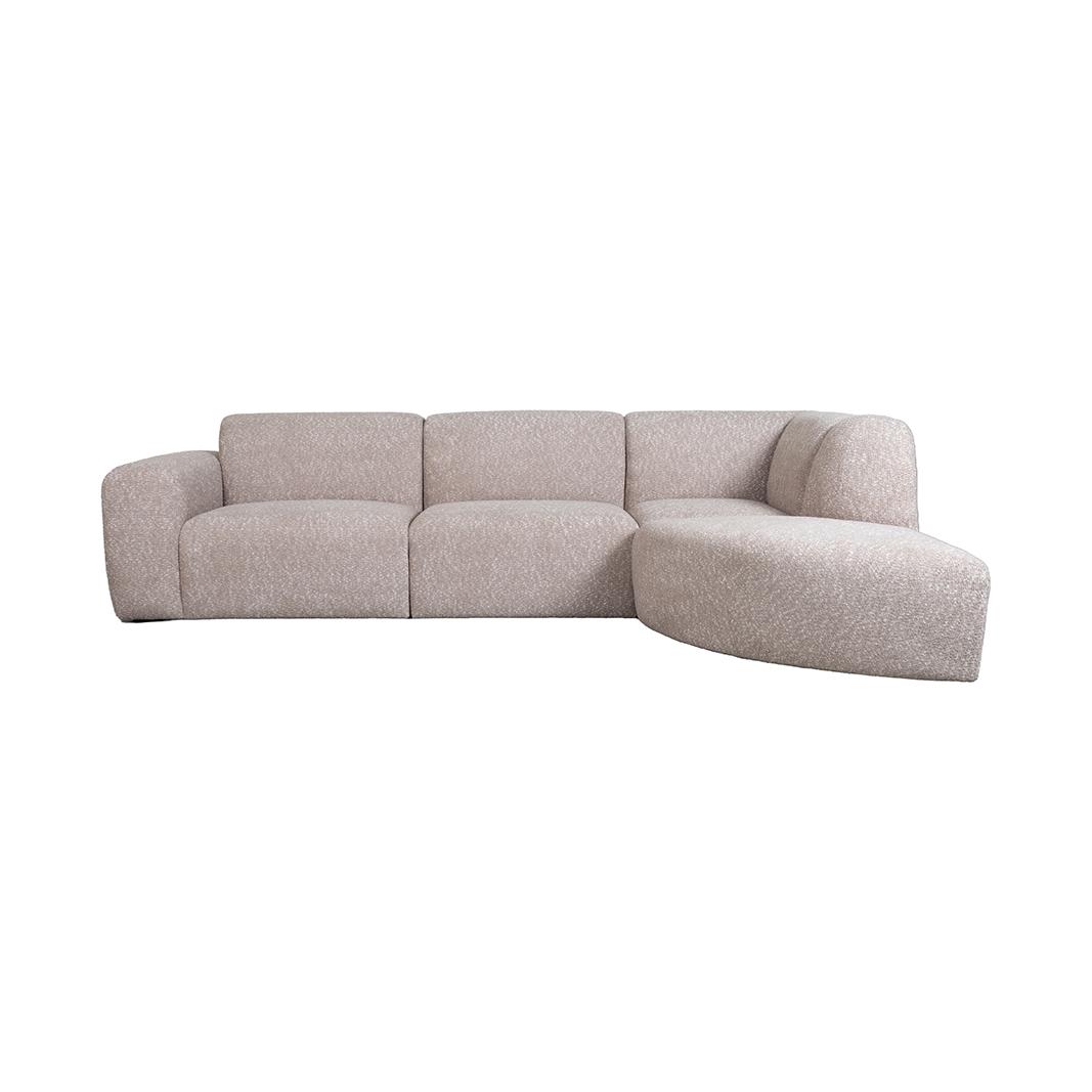  Hoekbank Perugia - Taupe - Geweven - Hoekbank Rechts afbeelding 1